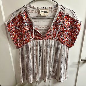 Beautiful Savannah Jane Embroidered Blouse Size S